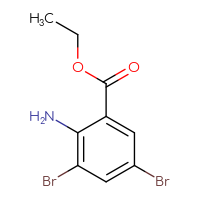 Chemical structure of ethyl 2-amino-3,5-dibromobenzoate - CSSB00011212999