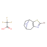Chemical structure of (1S,8R)-4-bromo-3-thia-5,11-diazatricyclo[6.2.1.0²,⁶]undeca-2(6),4-diene; trifluoroacetic acid - CSSB21103097783