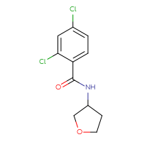 Chemical structure of 2,4-dichloro-N-(oxolan-3-yl)benzamide - CSSB00103352475