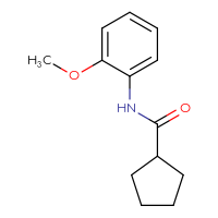 Chemical structure of N-(2-methoxyphenyl)cyclopentanecarboxamide - CSSB00000001639