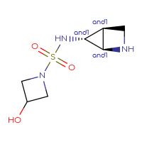 Chemical structure of rac-N-[(1R,4S,5R)-2-azabicyclo[2.1.0]pentan-5-yl]-3-hydroxyazetidine-1-sulfonamide - CSMB14826130215