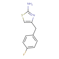 Chemical structure of 4-[(4-fluorophenyl)methyl]-1,3-thiazol-2-amine - CSSB00000739587