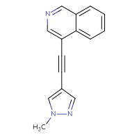Chemical structure of 4-[2-(1-methyl-1H-pyrazol-4-yl)ethynyl]isoquinoline - CSSB21298174724