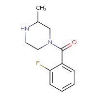 Chemical structure of 1-(2-fluorobenzoyl)-3-methylpiperazine - CSSB00005968673