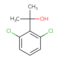 Chemical structure of 2-(2,6-dichlorophenyl)propan-2-ol - CSSB00015724380