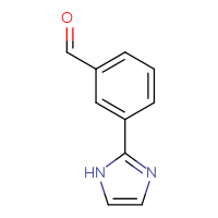 Chemical structure of 3-(1H-imidazol-2-yl)benzaldehyde - CSSB00000050462