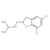 Chemical structure of [(5,7-dichloro-2,3-dihydro-1-benzofuran-2-yl)methyl](propan-2-yl)amine - CSSB06775295739