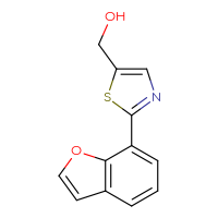 Chemical structure of [2-(1-benzofuran-7-yl)-1,3-thiazol-5-yl]methanol - CSSB01749107277