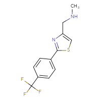 Chemical structure of methyl({2-[4-(trifluoromethyl)phenyl]-1,3-thiazol-4-yl}methyl)amine - CSSB00000633053