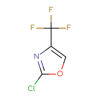 Chemical structure of 2-chloro-4-(trifluoromethyl)-1,3-oxazole - CSSB00009875484