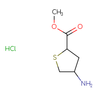 Chemical structure of methyl 4-aminothiolane-2-carboxylate hydrochloride - CSSB20620693288