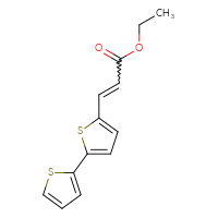 Chemical structure of ethyl 3-{[2,2'-bithiophen]-5-yl}prop-2-enoate - CSSB02168717404