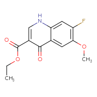 Chemical structure of ethyl 7-fluoro-6-methoxy-4-oxo-1,4-dihydroquinoline-3-carboxylate - CSSB00000724521