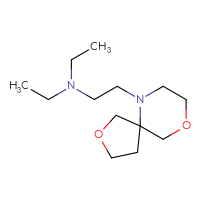 Chemical structure of (2-{2,9-dioxa-6-azaspiro[4.5]decan-6-yl}ethyl)diethylamine - CSSS00027694716