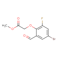 Chemical structure of methyl 2-(4-bromo-2-fluoro-6-formylphenoxy)acetate - CSSB00025631747