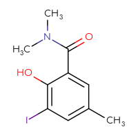 Chemical structure of 2-hydroxy-3-iodo-N,N,5-trimethylbenzamide - CSSB02283617369