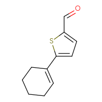 Chemical structure of 5-(cyclohex-1-en-1-yl)thiophene-2-carbaldehyde - CSSB00010622019