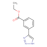 Chemical structure of ethyl 3-(1H-1,2,3-triazol-4-yl)benzoate - CSSB00055188893