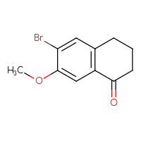 Chemical structure of 6-bromo-7-methoxy-1,2,3,4-tetrahydronaphthalen-1-one - CSSB00010265293