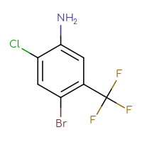 Chemical structure of 4-bromo-2-chloro-5-(trifluoromethyl)aniline - CSSB00010141363