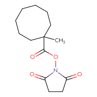 Chemical structure of 2,5-dioxopyrrolidin-1-yl 1-methylcyclooctane-1-carboxylate - CSSB02214877881