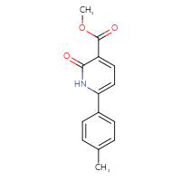 Chemical structure of methyl 6-(4-methylphenyl)-2-oxo-1,2-dihydropyridine-3-carboxylate - CSSB00160828295
