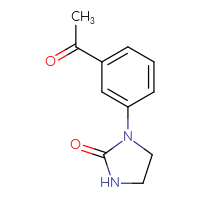 Chemical structure of 1-(3-acetylphenyl)imidazolidin-2-one - CSSB00000722364