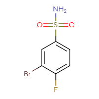 Chemical structure of 3-bromo-4-fluorobenzene-1-sulfonamide - CSSB00012490490