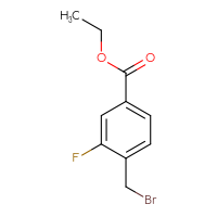 Chemical structure of ethyl 4-(bromomethyl)-3-fluorobenzoate - CSSB00010686966