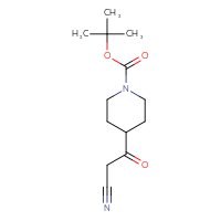 Chemical structure of tert-butyl 4-(2-cyanoacetyl)piperidine-1-carboxylate - CSSB00010187413