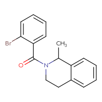 Chemical structure of 2-(2-bromobenzoyl)-1-methyl-1,2,3,4-tetrahydroisoquinoline - CSSB02041837441