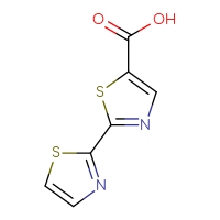 Chemical structure of 2-(1,3-thiazol-2-yl)-1,3-thiazole-5-carboxylic acid - CSSB00013284338