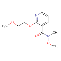 Chemical structure of N-methoxy-2-(2-methoxyethoxy)-N-methylpyridine-3-carboxamide - CSSB00103401537
