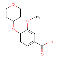 Chemical structure of 3-methoxy-4-(oxan-4-yloxy)benzoic acid - CSSB00003469083