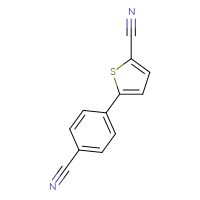 Chemical structure of 5-(4-cyanophenyl)thiophene-2-carbonitrile - CSSB01415722317