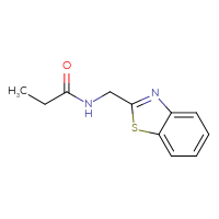 Chemical structure of N-[(1,3-benzothiazol-2-yl)methyl]propanamide - CSSB00000154332