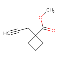 Chemical structure of methyl 1-(prop-2-yn-1-yl)cyclobutane-1-carboxylate - CSSB00015754284
