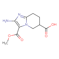 Chemical structure of 2-amino-3-(methoxycarbonyl)-5H,6H,7H,8H-imidazo[1,2-a]pyridine-6-carboxylic acid - CSSB00102674603