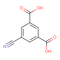 Chemical structure of 5-cyanobenzene-1,3-dicarboxylic acid - CSSB00000070712