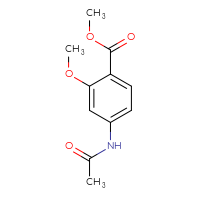 Chemical structure of methyl 4-acetamido-2-methoxybenzoate - CSSB00009991960
