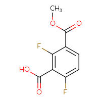 Chemical structure of 2,6-difluoro-3-(methoxycarbonyl)benzoic acid - CSSB00041008296