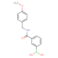 Chemical structure of (3-{[(4-methoxyphenyl)methyl]carbamoyl}phenyl)boronic acid - CSSB00015192180