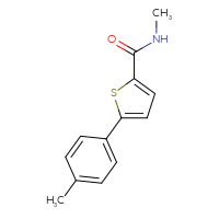 Chemical structure of N-methyl-5-(4-methylphenyl)thiophene-2-carboxamide - CSSB03556218851
