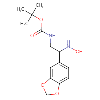 Chemical structure of tert-butyl N-[2-(2H-1,3-benzodioxol-5-yl)-2-(hydroxyamino)ethyl]carbamate - CSSB00010238327