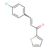 Chemical structure of 3-(4-chlorophenyl)-1-(thiophen-2-yl)prop-2-en-1-one - CSSB00026511692