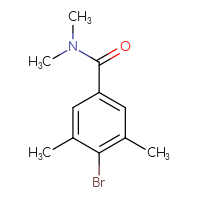 Chemical structure of 4-bromo-N,N,3,5-tetramethylbenzamide - CSSB02496026303