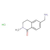 Chemical structure of 6-(aminomethyl)-2-methyl-1,2,3,4-tetrahydroisoquinolin-1-one hydrochloride - CSSB21443836310