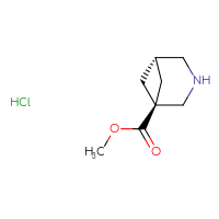 Chemical structure of methyl (1r,5r)-3-azabicyclo[3.1.1]heptane-1-carboxylate hydrochloride - CSSB20620702551