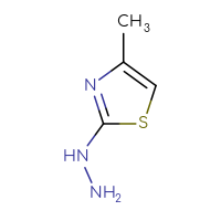 Chemical structure of 2-hydrazinyl-4-methyl-1,3-thiazole - CSSB00000189600