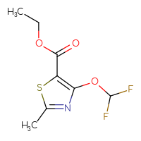 Chemical structure of ethyl 4-(difluoromethoxy)-2-methyl-1,3-thiazole-5-carboxylate - CSSB00011154994